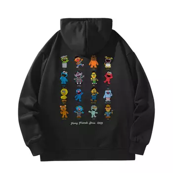 Толстовка унисекс SESAME STREET, Caramel[Hooded Fleece-Lined]