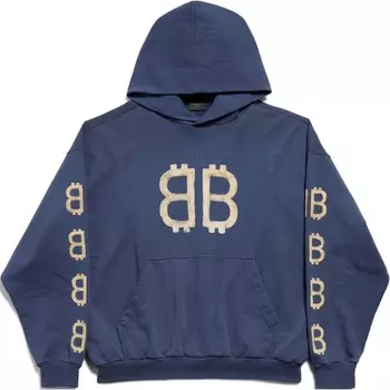 Толстовка унисекс синяя Balenciaga, синий