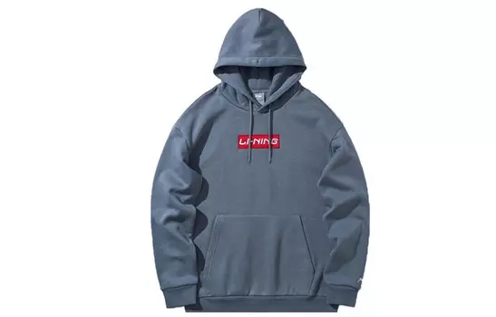 Толстовка унисекс синяя Lining, синий