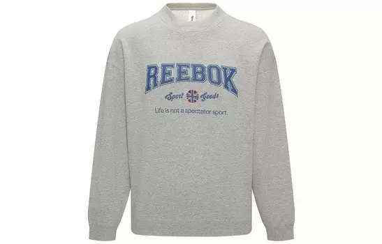 Толстовка унисекс, средний цвет, серый меланж Reebok, серый