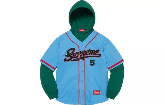 Толстовка Supreme Baseball Jersey, коричневый
