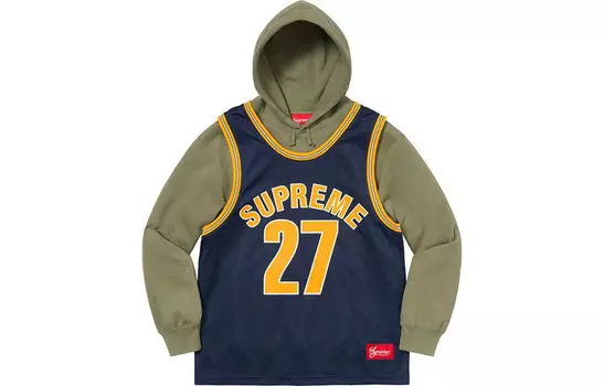 Толстовка Supreme Basketball Jersey, черный / красный