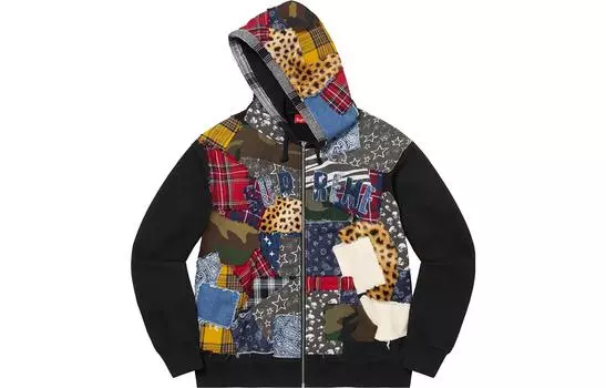 Толстовка Supreme Patchwork Zip Up, черный