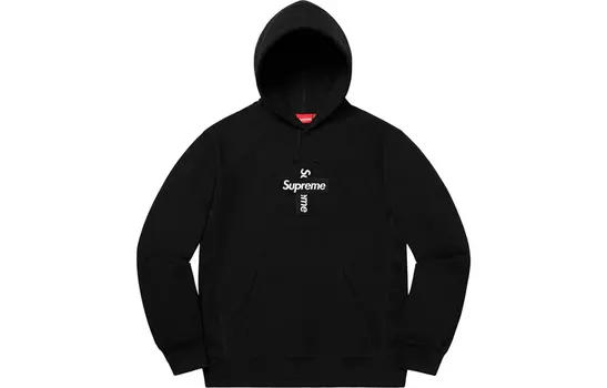 Толстовка Supreme Cross Box Logo, черный