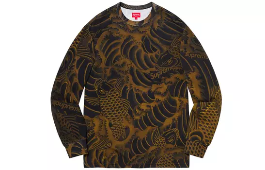 Толстовка Supreme, черный / золотой