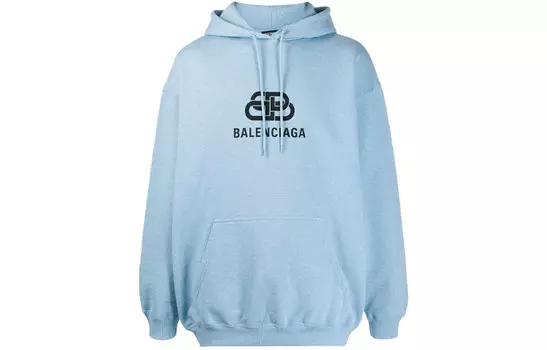 Толстовка унисекс светло-голубая Balenciaga, светло-голубой