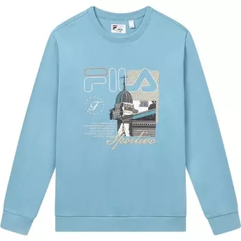 Толстовка унисекс светло-голубая Fila, светло-голубой