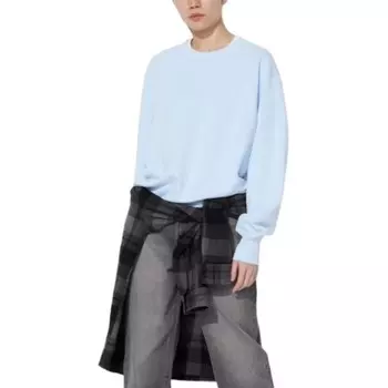 Толстовка унисекс светло-голубая Uniqlo, светло-голубой