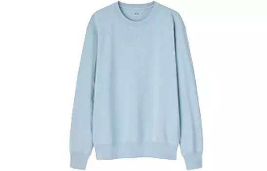Толстовка унисекс светло-голубая Uniqlo, светло-голубой