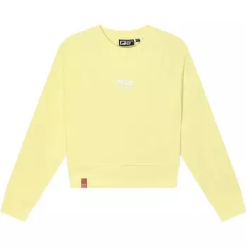 Толстовка унисекс светло-желтая Fila