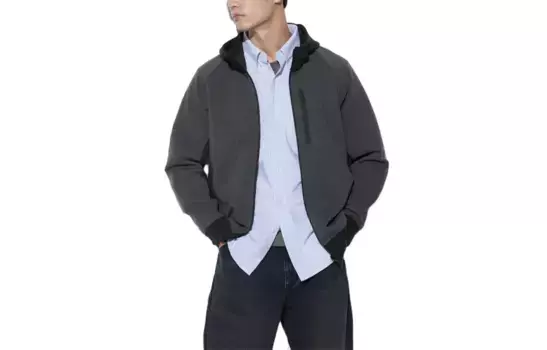 Толстовка унисекс темно-серая Uniqlo, темно-серый
