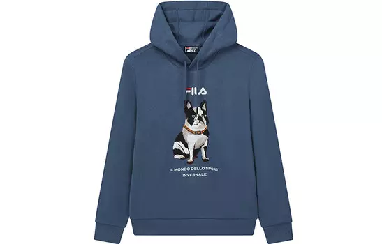 Толстовка унисекс темно-синего цвета Fila, темно-синий