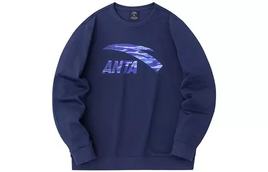 Толстовка унисекс темно-синяя Anta, темно-синий