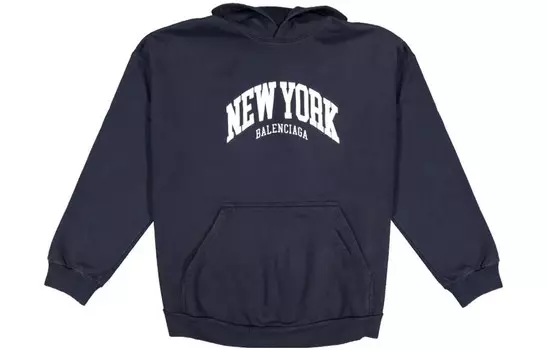 Толстовка унисекс темно-синяя Balenciaga, темно-синий