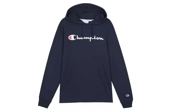 Толстовка унисекс темно-синяя Champion, темно-синий
