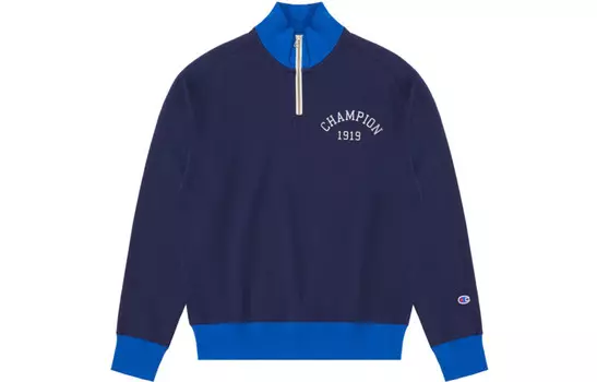 Толстовка унисекс темно-синяя Champion, темно-синий