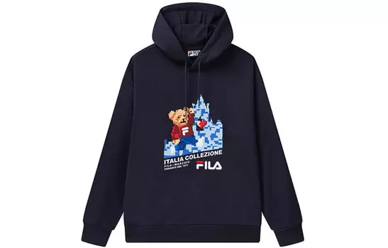 Толстовка унисекс темно-синяя Fila, цвет Legend Blue