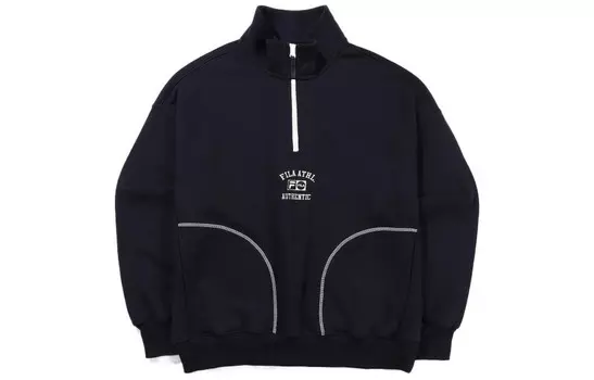 Толстовка унисекс темно-синяя Fila, темно-синий