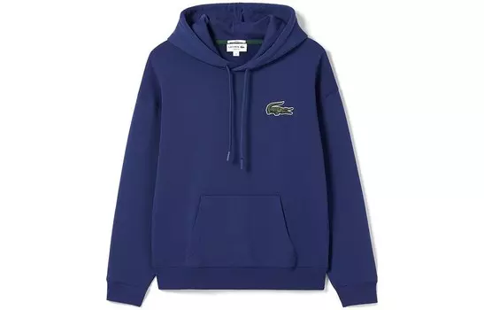 Толстовка унисекс темно-синяя Lacoste, темно-синий