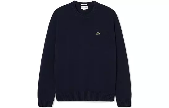 Толстовка унисекс темно-синяя Lacoste, темно-синий