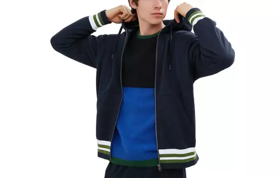 Толстовка унисекс темно-синяя Uniqlo, темно-синий