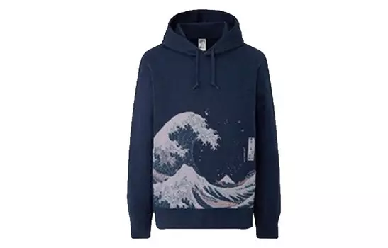 Толстовка унисекс темно-синяя Uniqlo, темно-синий