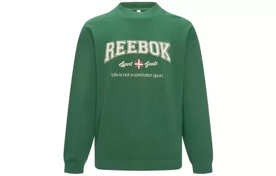 Толстовка унисекс темно-зеленая Reebok, темно-зеленый