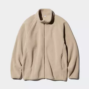 Толстовка унисекс Uniqlo Fleece Zipped, 32 бежевый
