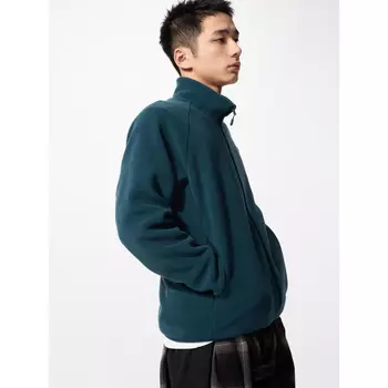 Толстовка унисекс Uniqlo Fleece Zipped, 55 зеленый
