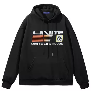 Толстовка унисекс Unite Life HOODS, Серый (утолщенный, на флисовой подкладке)