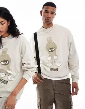 Толстовка унисекс в стиле унисекс с каменным принтом Looney Tunes Marvin the Martian ASOS DESIGN