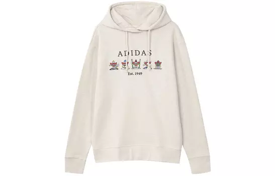 Толстовка унисекс желтая Adidas Originals, цвет White/Varsity Maize