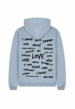 Толстовка UNIVERSAL LOVE UNISEX VINTAGE PRINT - Hoodie Mira Paris, светло-голубой