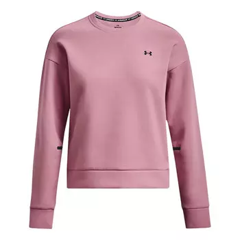 Толстовка unstoppable fleece crew neck 'pink' Under Armour, розовый