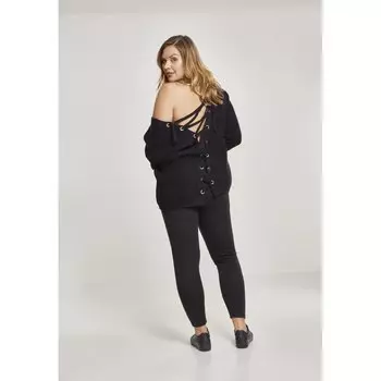 Толстовка Urban Classics Back Lace Up Big, черный