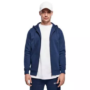 Толстовка Urban Classics Basic Terry Full Zip, синий