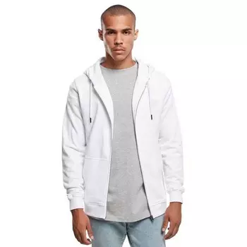 Толстовка Urban Classics Basic Terry Full Zip, белый