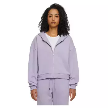 Толстовка Urban Classics Cozy Short full zip, фиолетовый