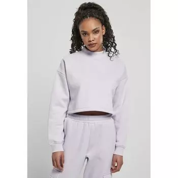 Толстовка Urban Classics Cropped Oversized High Neck Crew, фиолетовый