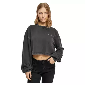 Толстовка Urban Classics Cropped Small Embroidery Terry, черный