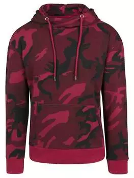 Толстовка Urban Classics, цвет burgundy camo
