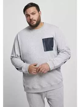Толстовка Urban Classics, цвет grey/midnightnavy
