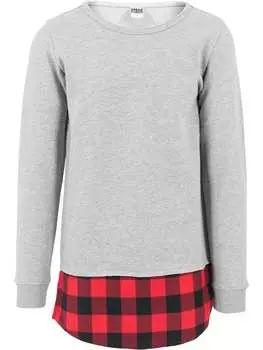 Толстовка Urban Classics, цвет gry/blk/red