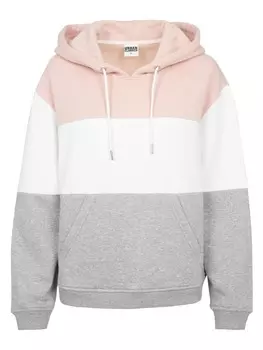 Толстовка Urban Classics, цвет light rose/white/grey