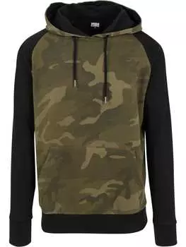 Толстовка Urban Classics, цвет olive camo/blk