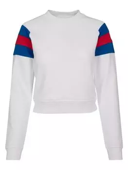 Толстовка Urban Classics, цвет white/brightblue/firered