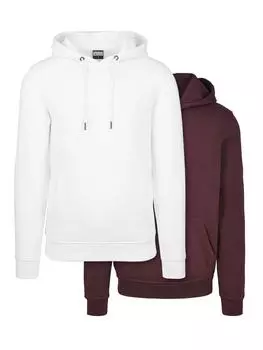 Толстовка Urban Classics, цвет white+redwine