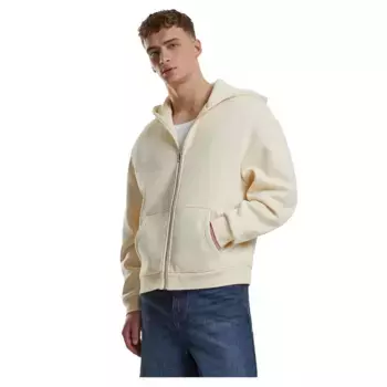 Толстовка Urban Classics Fluffy full zip, бежевый