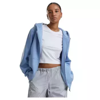 Толстовка Urban Classics Fluffy full zip, синий