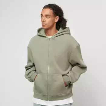 Толстовка Urban Classics Fluffy Zip Hoody, зеленый